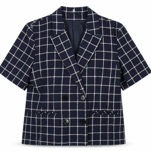 House of Fraser Womens Blue Striped Jacket Blazer Size 14 Button
