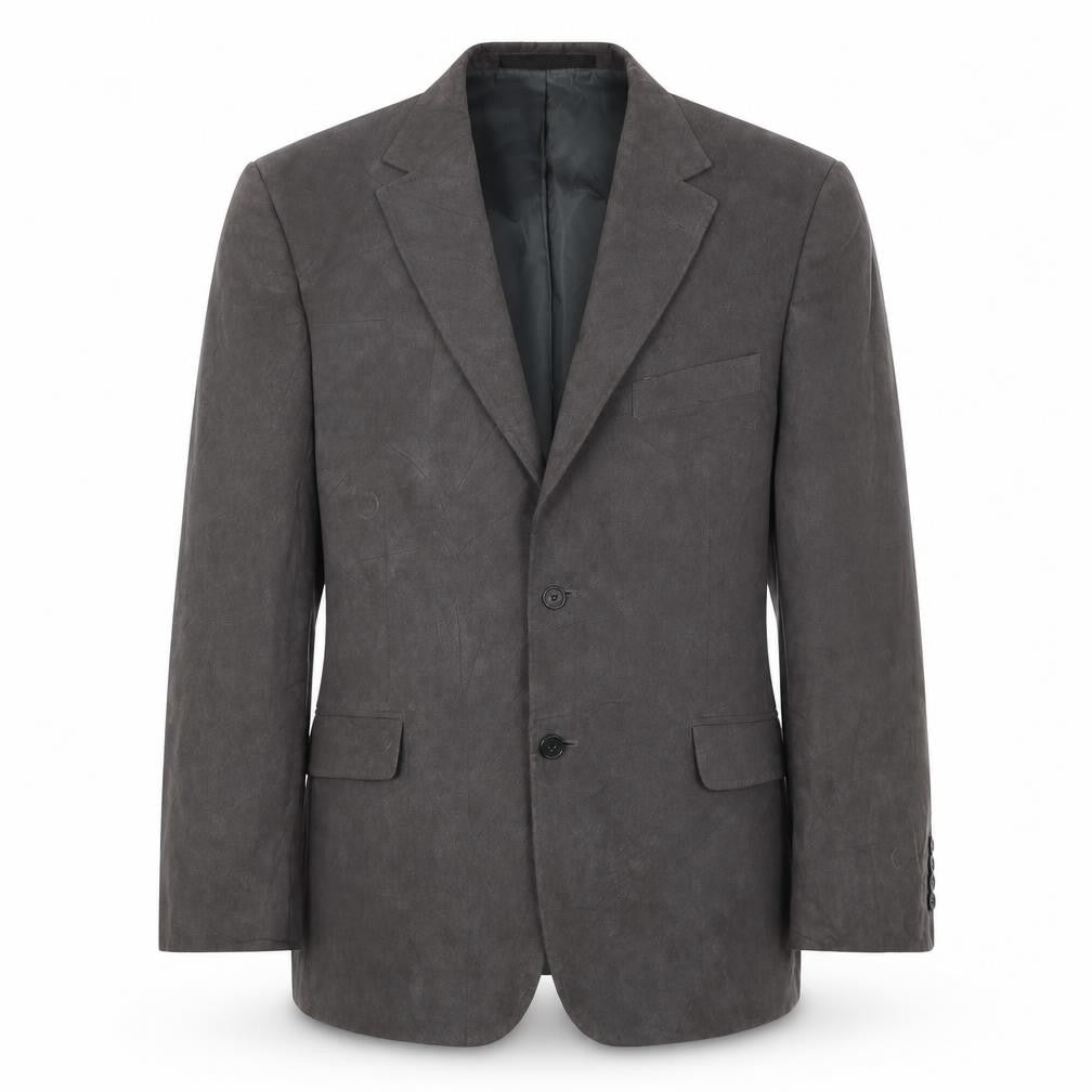Front view of Marks & Spencer men’s grey polyester jacket suit jacket, size 40, regular