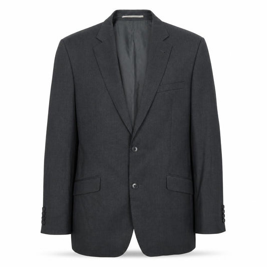 Front view of Charlton Grey men’s grey polyester jacket blazer, size 40, regular
