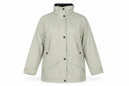 Front view of C&A women’s grey jacket, size UK 10, zip