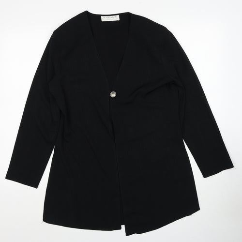 Jessica Reid Womens Blue Polyester Jacket Blazer Size 14 Button