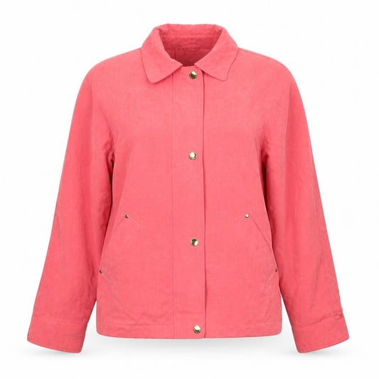Front view of Dannimac women’s pink jacket, size S, zip