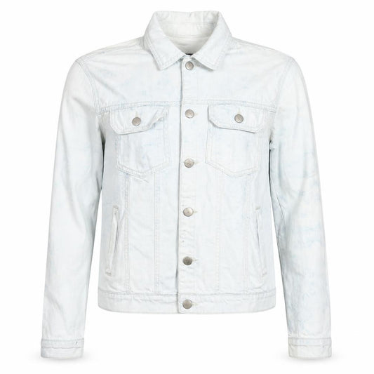 Front view of Forever 21 women’s beige jacket, size S, button