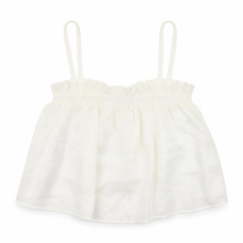 Mango Womens White Polyester Cropped Tank Size M Square Neck
