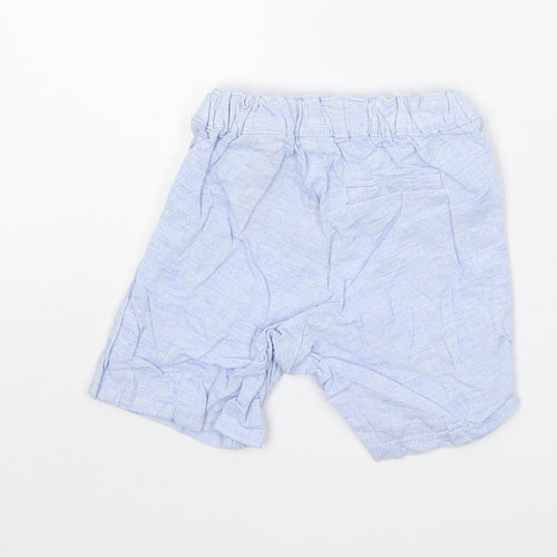 H&M Baby Blue Cotton Capri Trousers Size 18 Months L50 cm Button