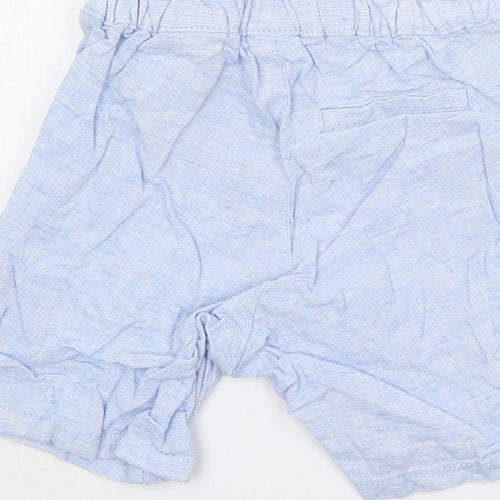 H&M Baby Blue Cotton Capri Trousers Size 18 Months L50 cm Button