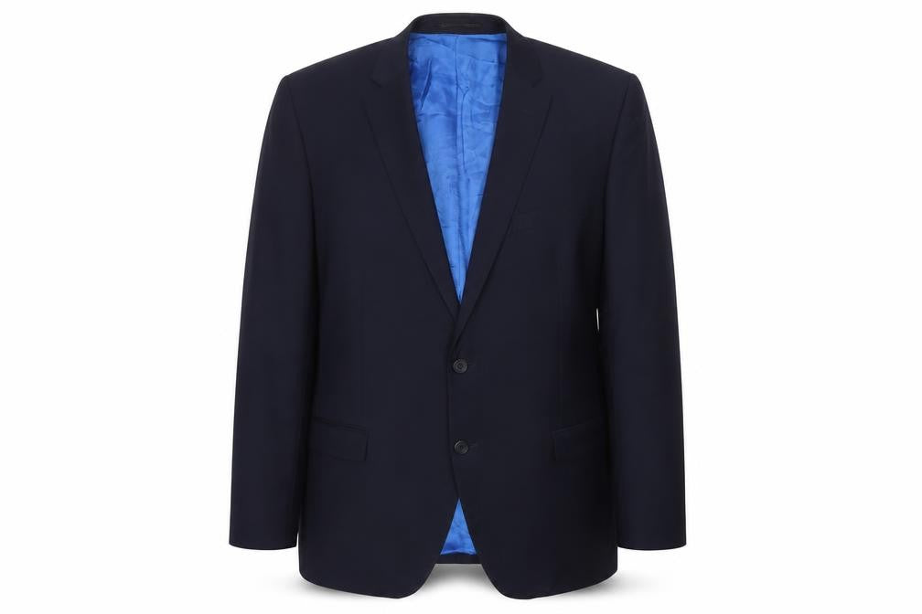 Santinelli Mens Blue Polyester Jacket Suit Jacket Size L Regular