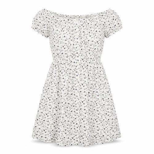 Pins & Needles Womens White Floral Polyester Fit & Flare Size XS Boat Neck Pullover