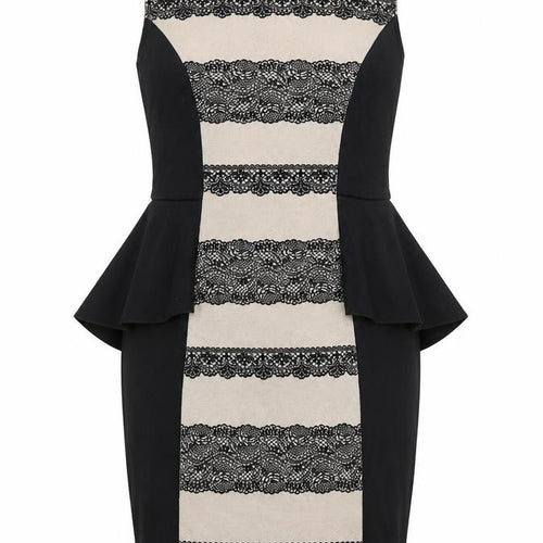 lustre Womens Black Polyester Pencil Dress Size 10 Boat Neck Zip