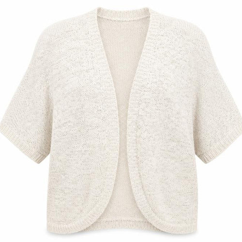 M&Co Womens Beige V-Neck Cotton Cardigan Jumper Size 16