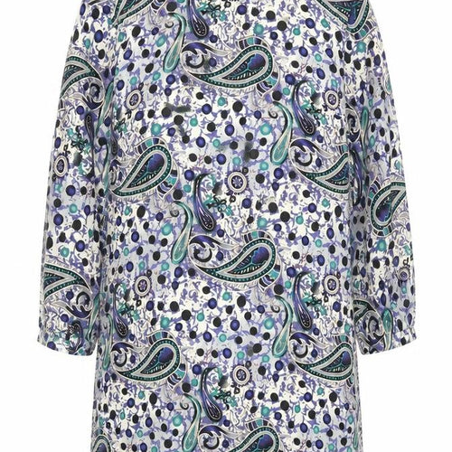 Izabel London Womens Multicoloured Paisley Viscose Shift Size 12 Boat Neck Zip