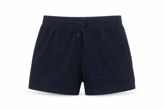 Marks and Spencer Boys Blue Cotton Sweat Shorts Size 4 Years Regular Drawstring
