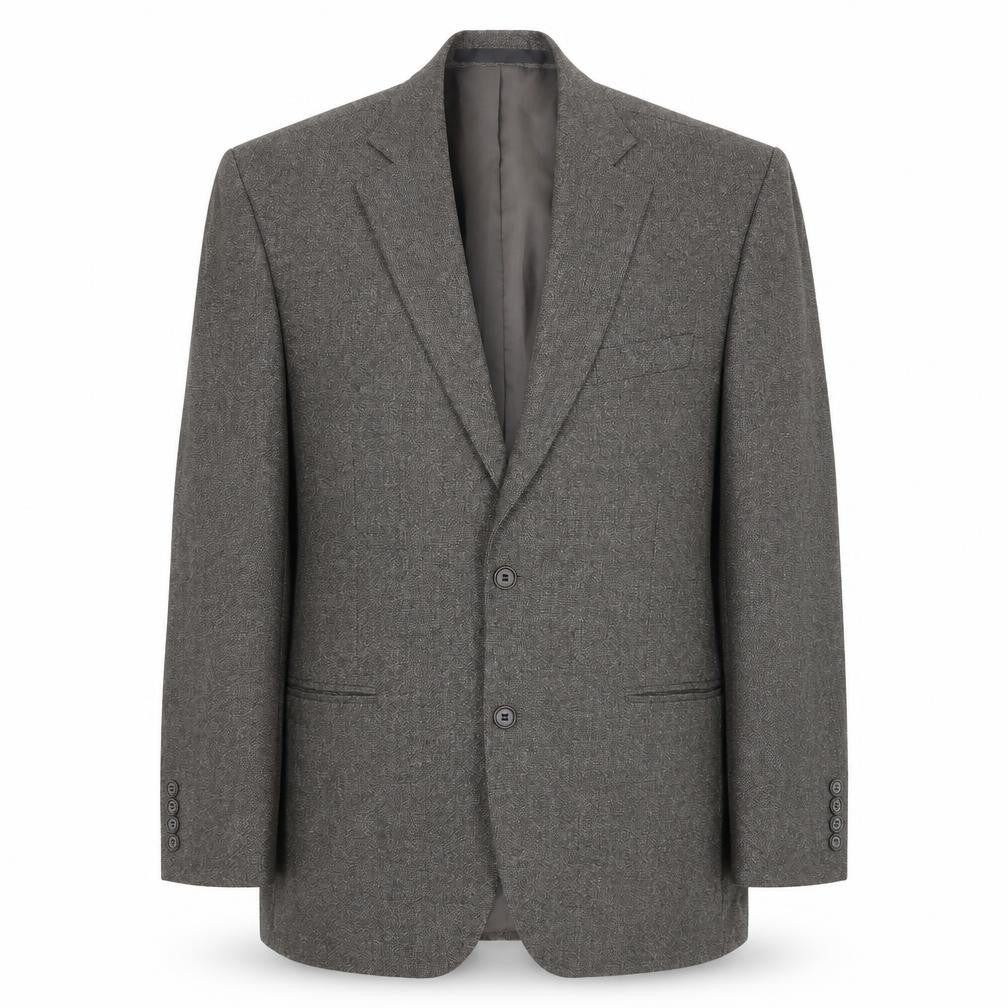Front view of Marks & Spencer men’s grey wool jacket suit jacket, size 40, regular