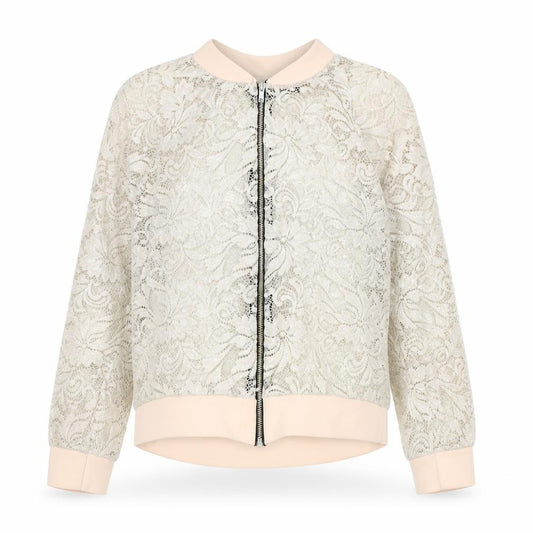 Front view of IX women’s pink jacket, size UK 8, zip