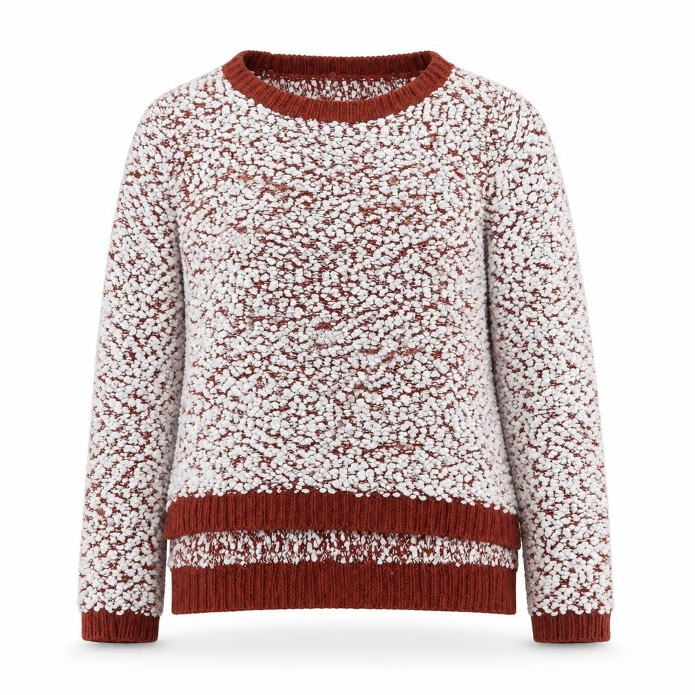Front view of New Look women’s white boat neck polyester jumper, size UK 10