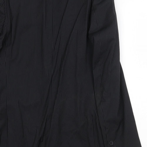 Limehaus Mens Black Striped Polyester Jacket Suit Jacket Size 38 Regular