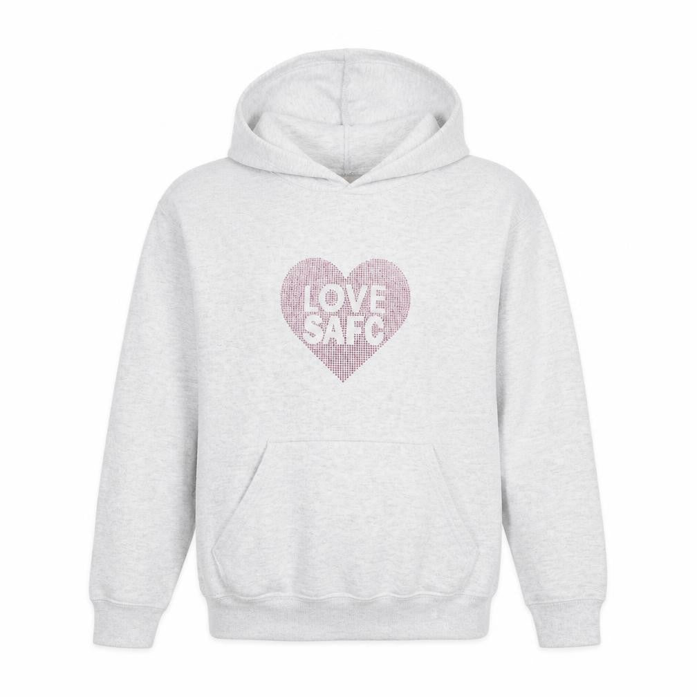 Sunderland AFC Girls Grey Cotton Pullover Hoodie Size 12-13 Years Pullover - Love Heart