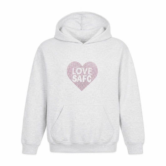 Sunderland AFC Girls Grey Cotton Pullover Hoodie Size 12-13 Years Pullover - Love Heart