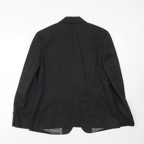 Brooke Taverner Womens Grey Polyester Jacket Blazer Size 14 Button