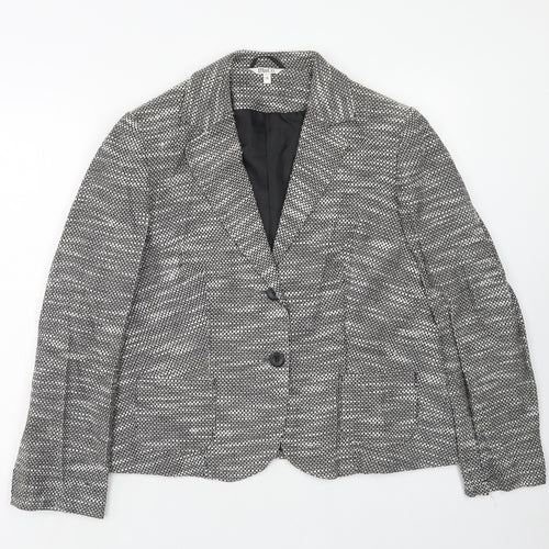 M&Co Womens Grey Jacket Blazer Size 16 Button - Marl