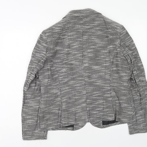 M&Co Womens Grey Jacket Blazer Size 16 Button - Marl