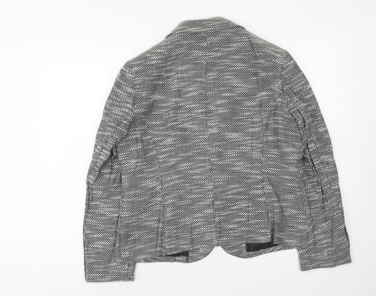 M&Co Womens Grey Jacket Blazer Size 16 Button - Marl