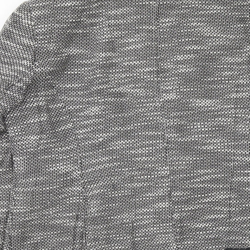 M&Co Womens Grey Jacket Blazer Size 16 Button - Marl