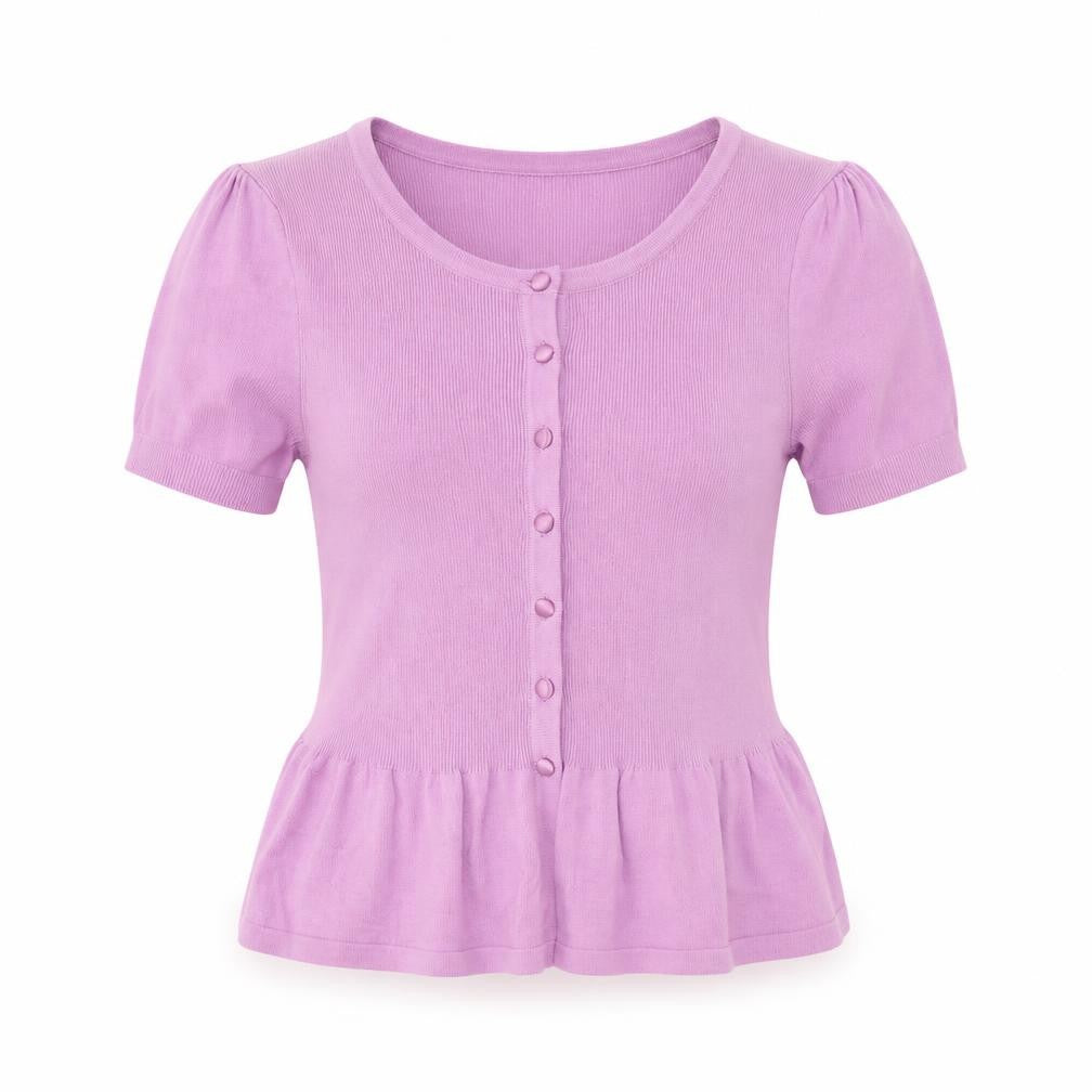 Marks and Spencer Womens Pink Scoop Neck Viscose Pullover Jumper Size 12 - Drop hem