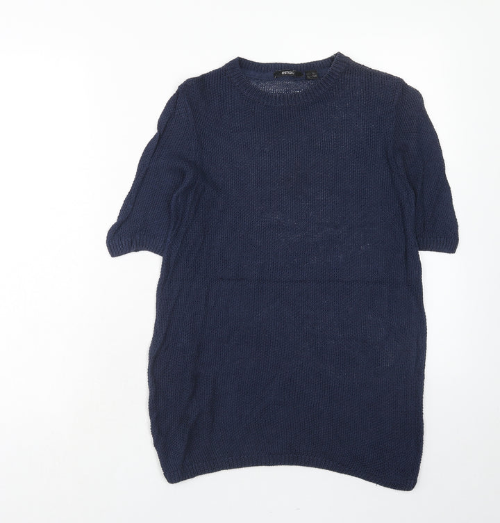 ESMARA Womens Blue Crew Neck Acrylic Pullover Jumper Size 10 Pullover