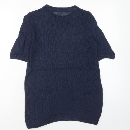 ESMARA Womens Blue Crew Neck Acrylic Pullover Jumper Size 10 Pullover