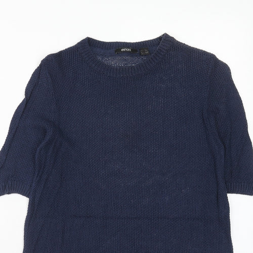 ESMARA Womens Blue Crew Neck Acrylic Pullover Jumper Size 10 Pullover