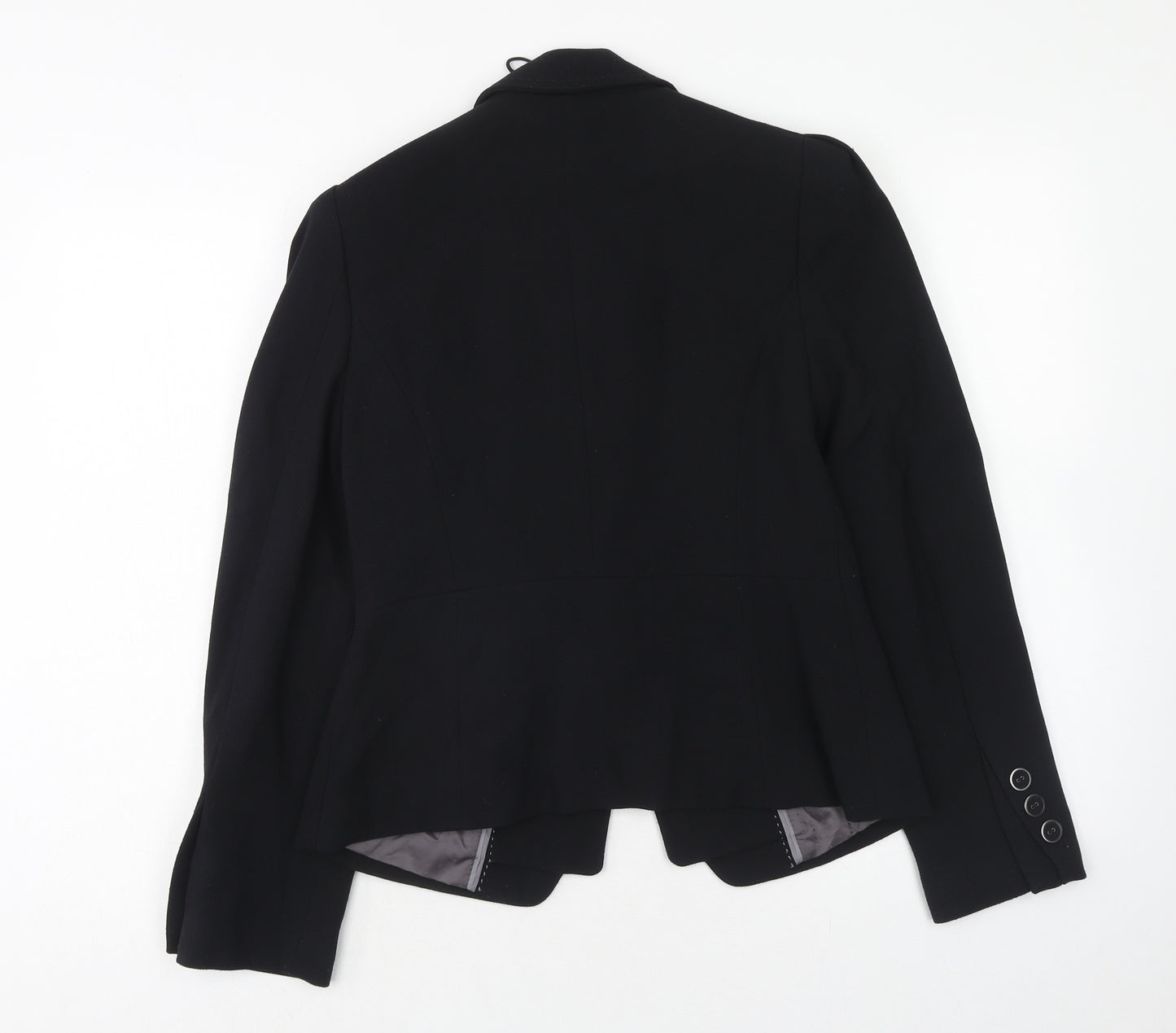 Marks and Spencer Womens Blue Polyester Jacket Blazer Size 12 Button