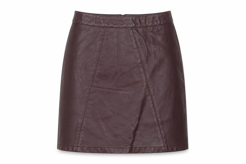 George Womens Purple Polyurethane Straight & Pencil Skirt Size 8 Zip