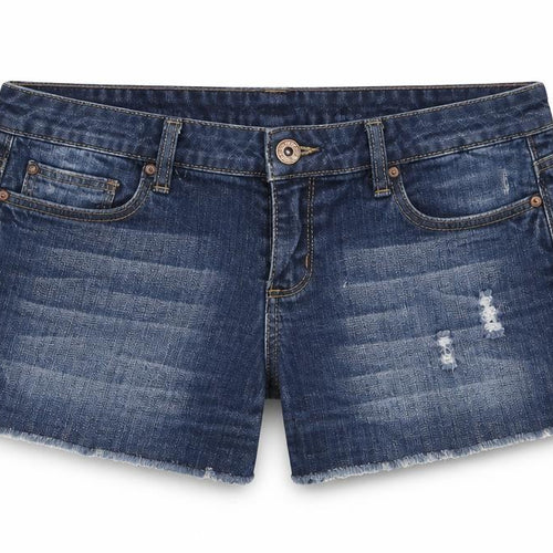 Grg Denim Womens Blue Cotton Cut-Off Shorts Size 30 in Regular Zip