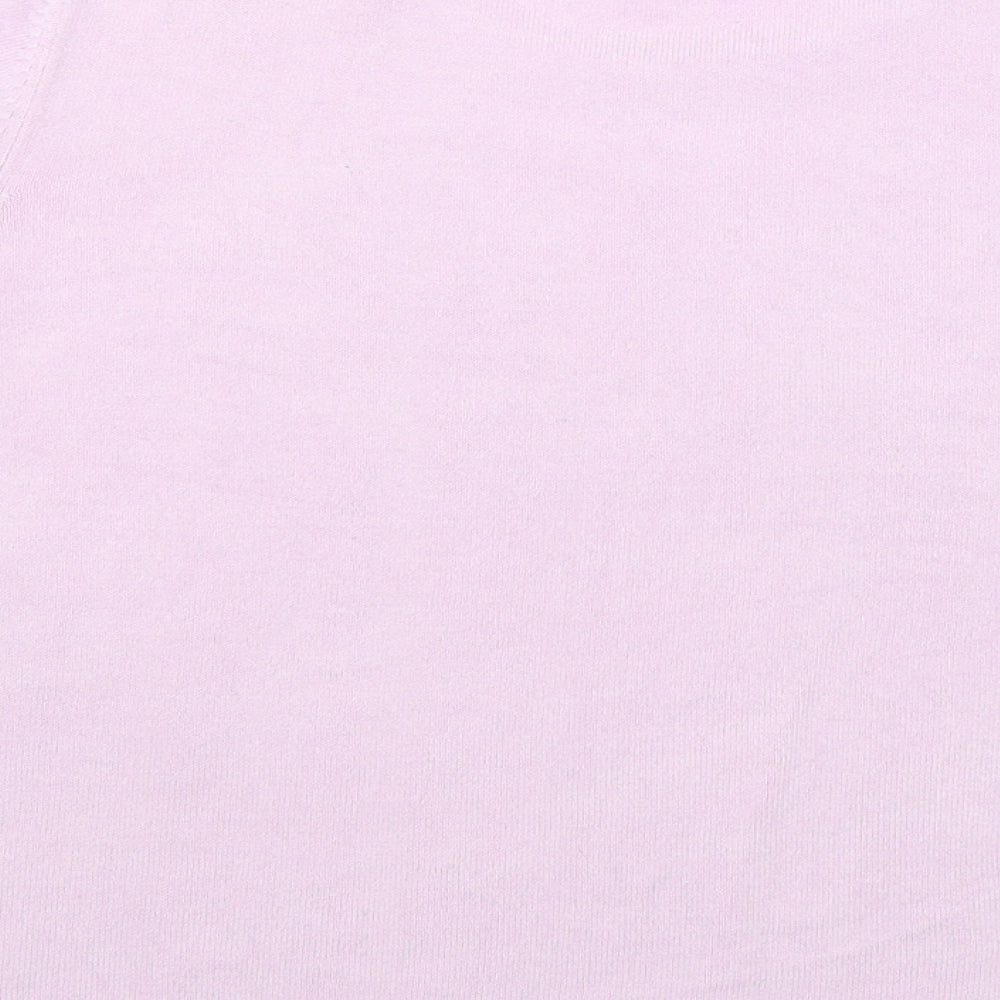 Marks and Spencer Womens Purple Round Neck Acrylic Pullover Jumper Size 18 Pullover
