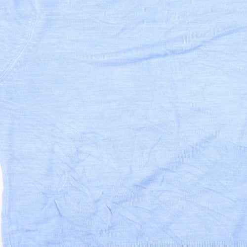 Marks and Spencer Womens Blue Round Neck Acrylic Pullover Jumper Size 14 Pullover