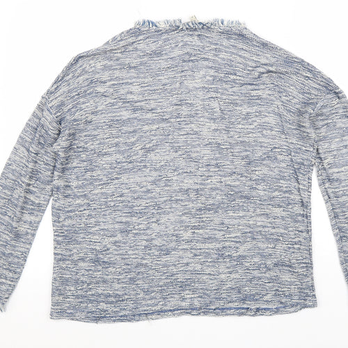 River Island Womens Grey V-Neck Viscose Pullover Jumper Size 10 Pullover