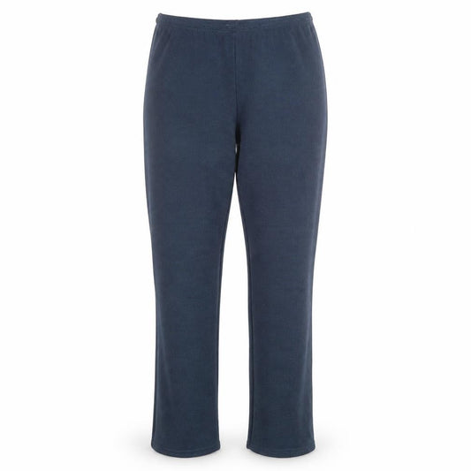 Front view of Casual Wear women’s blue striped polyamide trousers, size UK 18, 30-inch leg regular
