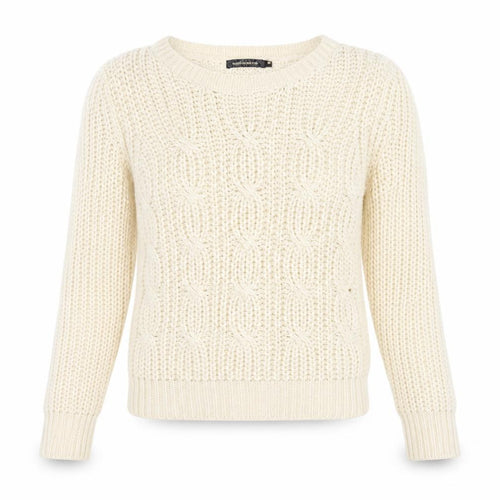 QED London Womens Beige Scoop Neck Acrylic Pullover Jumper Size M