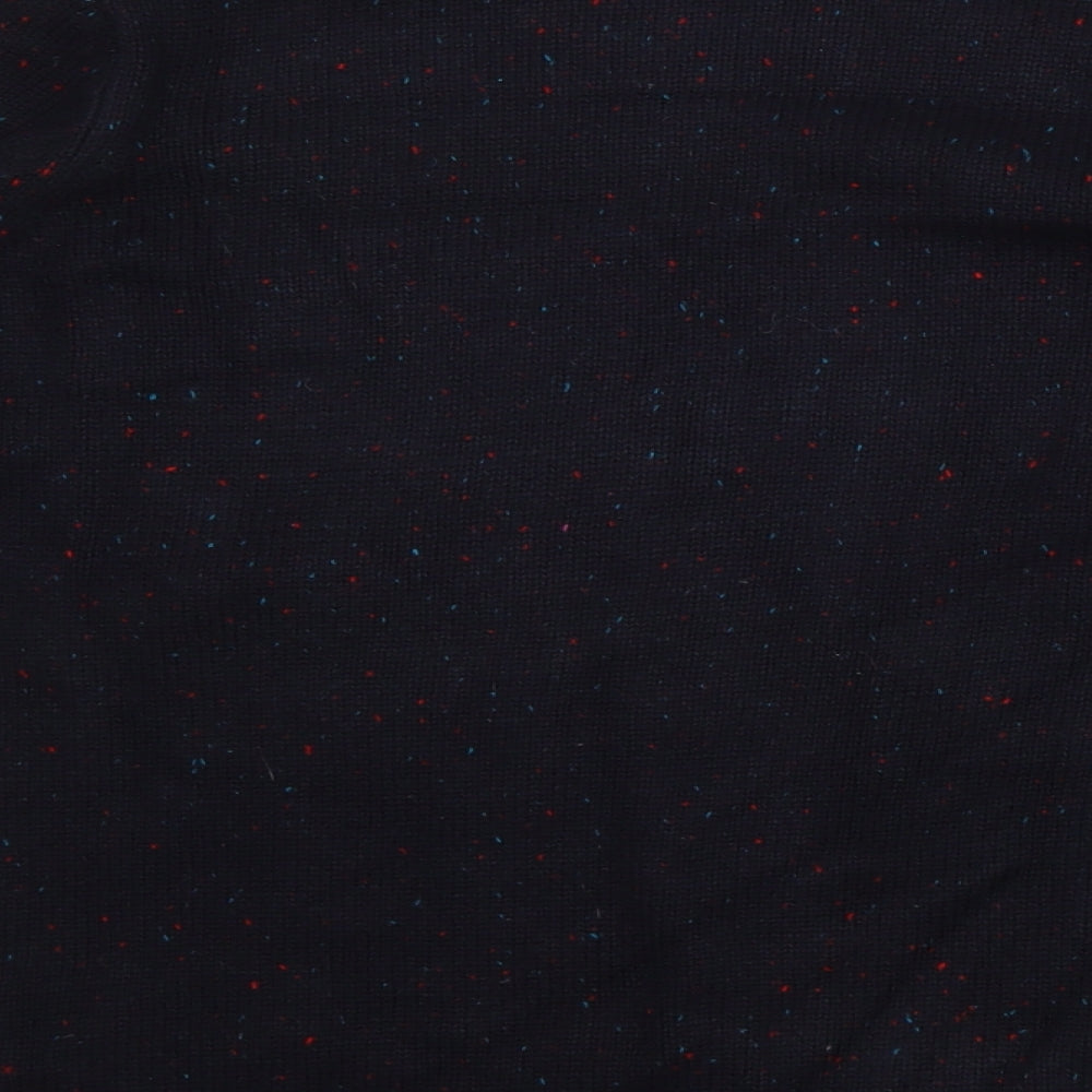 Marks and Spencer Womens Blue Crew Neck Acrylic Pullover Jumper Size L
