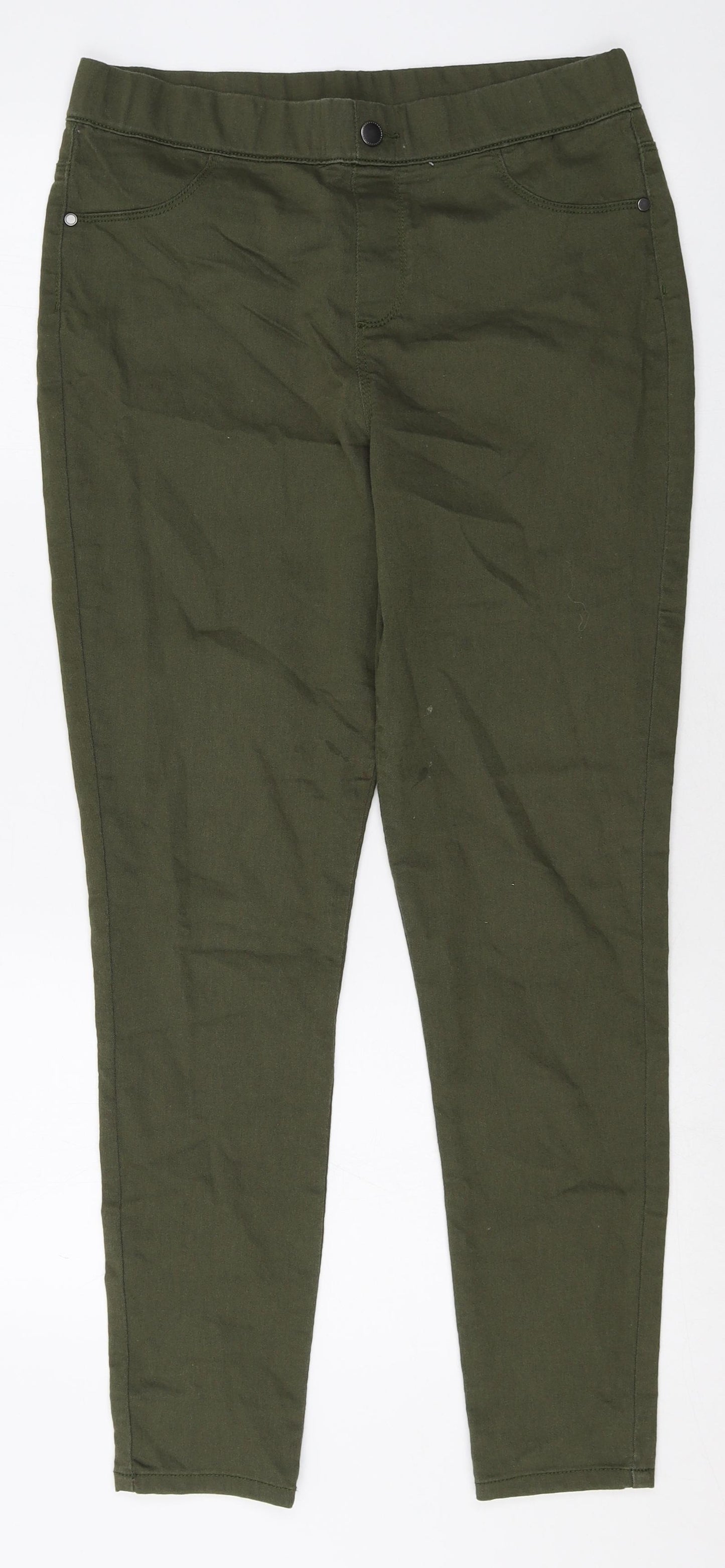 George Womens Green Cotton Jegging Jeans Size 12 Regular