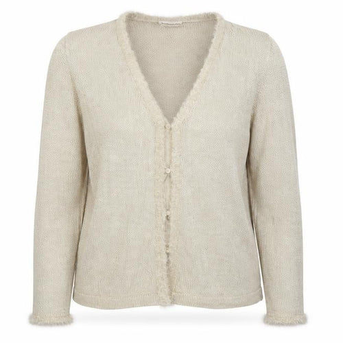 Escorpion Womens Gold V-Neck Acetate Cardigan Jumper Size M