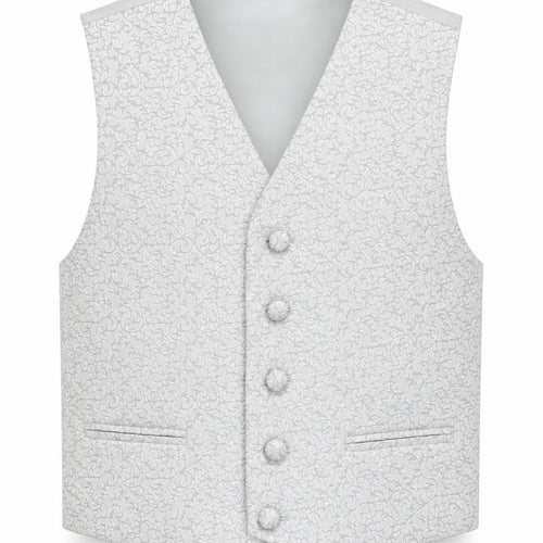 Pearce Fionda Boys Silver Geometric Jacket Waistcoat Size 5-6 Years Button