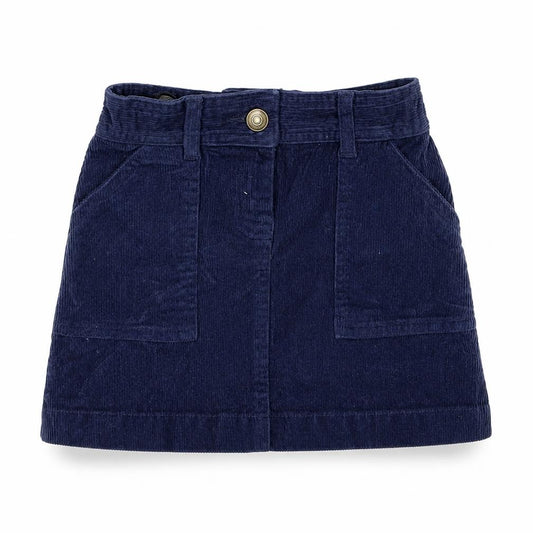 John Lewis Girls Blue Cotton A-Line Skirt Size 3 Years Regular Zip