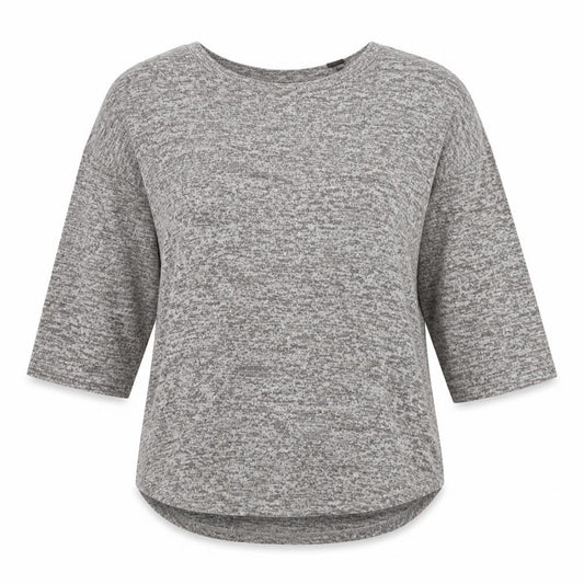 Front view of Primark women’s grey round neck polyester jumper, size UK 10, -, size UK 10-12