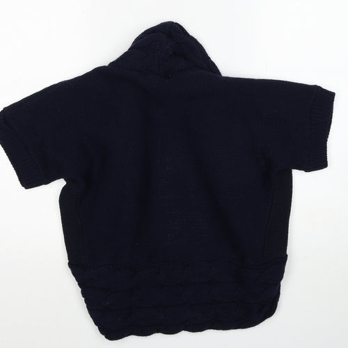 Dorothy Perkins Womens Blue V-Neck Acrylic Cardigan Jumper Size S
