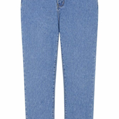 Liquor & Poker Womens Blue Cotton Straight Jeans Size 10 Regular Zip