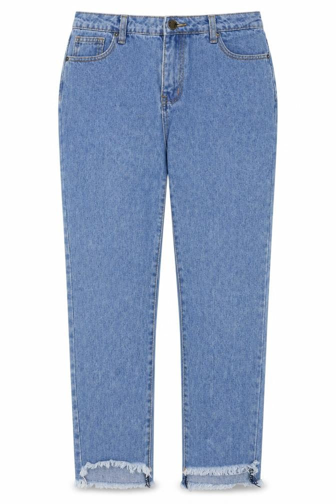 Liquor & Poker Womens Blue Cotton Straight Jeans Size 10 Regular Zip