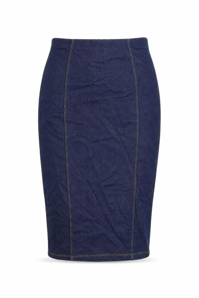 Dorothy Perkins Womens Blue Polyester Straight & Pencil Skirt Size 10