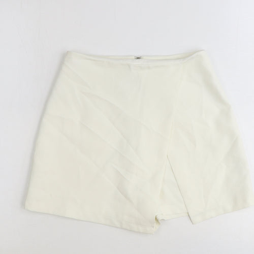 ASOS Womens White Polyester Skort Size 6 Regular Zip